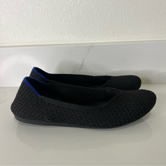 Rothy's Black Flats Eco-Friendly Comfort size 7.5 - Picture 1 of 16
